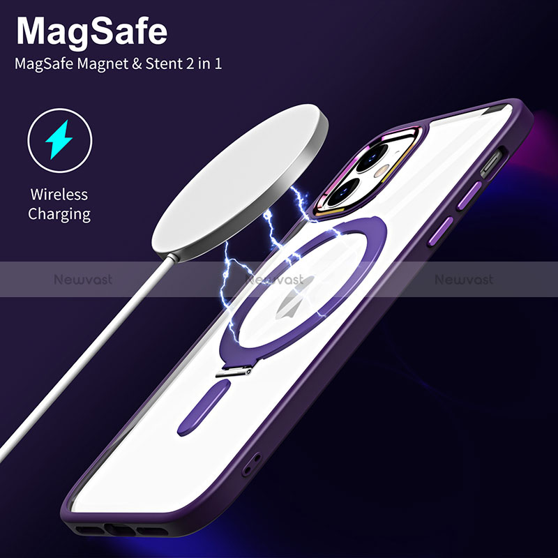 Ultra-thin Transparent TPU Soft Case Cover with Mag-Safe Magnetic SD1 for Apple iPhone 12