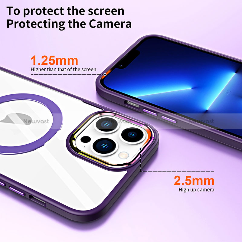 Ultra-thin Transparent TPU Soft Case Cover with Mag-Safe Magnetic SD1 for Apple iPhone 13 Pro Max