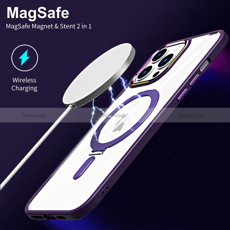 Ultra-thin Transparent TPU Soft Case Cover with Mag-Safe Magnetic SD1 for Apple iPhone 13 Pro Max