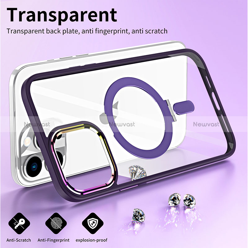 Ultra-thin Transparent TPU Soft Case Cover with Mag-Safe Magnetic SD1 for Apple iPhone 13 Pro Max