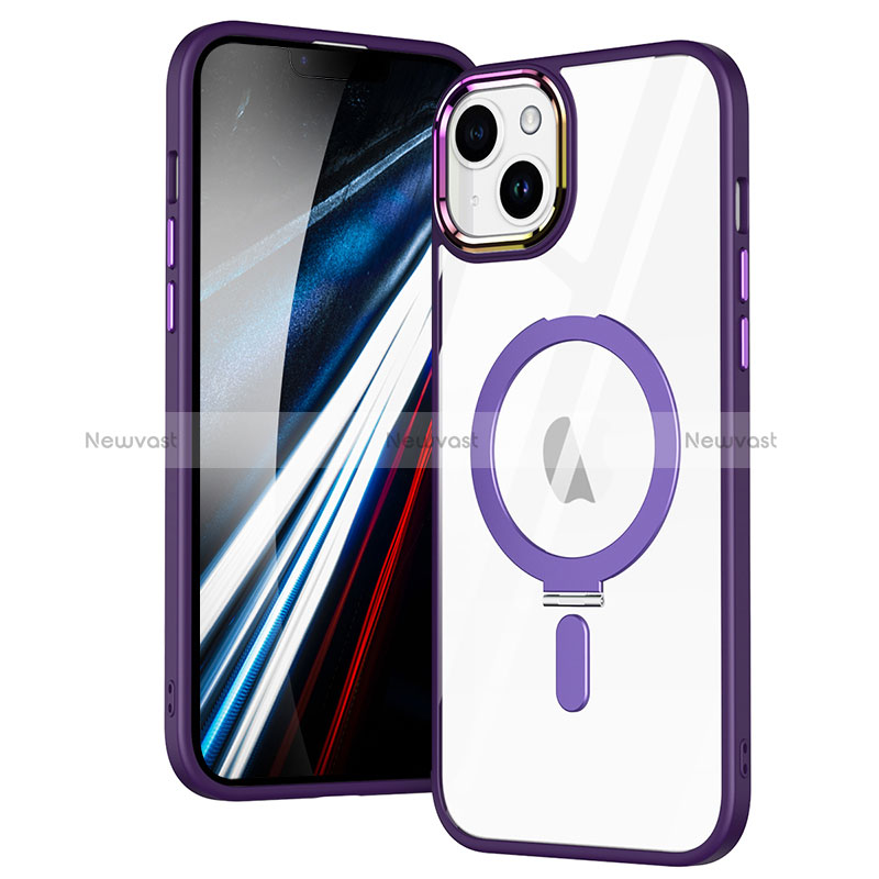 Ultra-thin Transparent TPU Soft Case Cover with Mag-Safe Magnetic SD1 for Apple iPhone 14