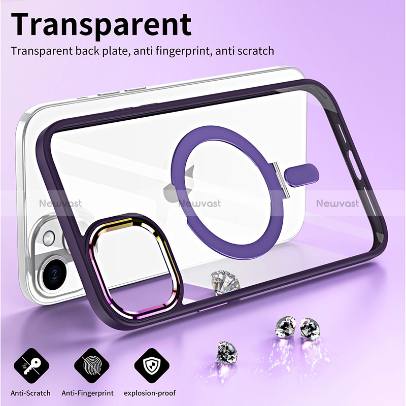 Ultra-thin Transparent TPU Soft Case Cover with Mag-Safe Magnetic SD1 for Apple iPhone 14 Plus