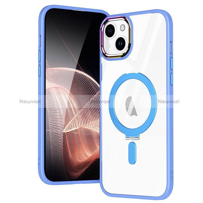 Ultra-thin Transparent TPU Soft Case Cover with Mag-Safe Magnetic SD1 for Apple iPhone 15 Plus