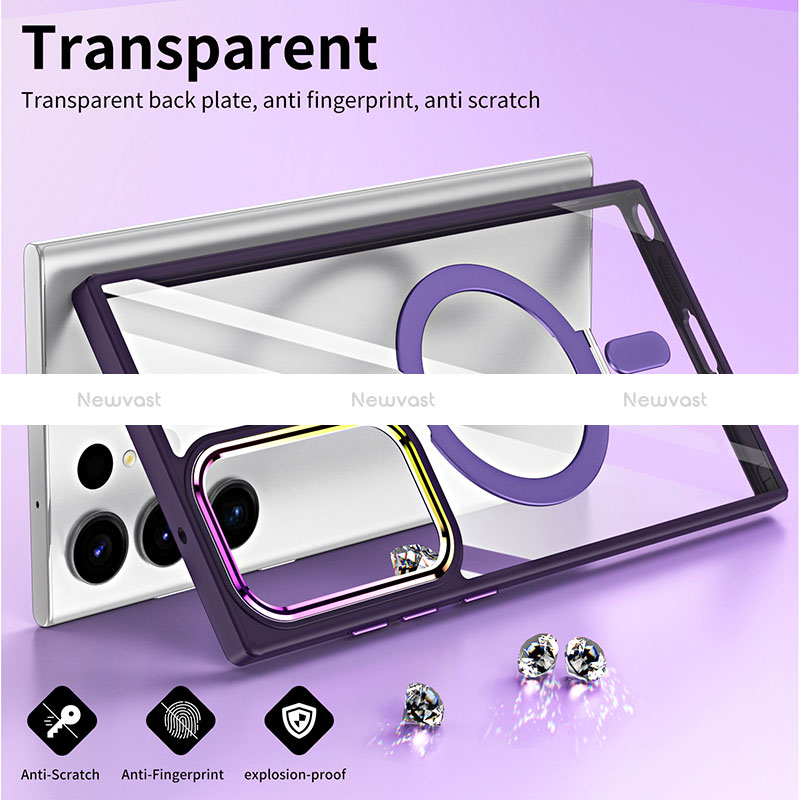 Ultra-thin Transparent TPU Soft Case Cover with Mag-Safe Magnetic SD1 for Samsung Galaxy S22 Ultra 5G