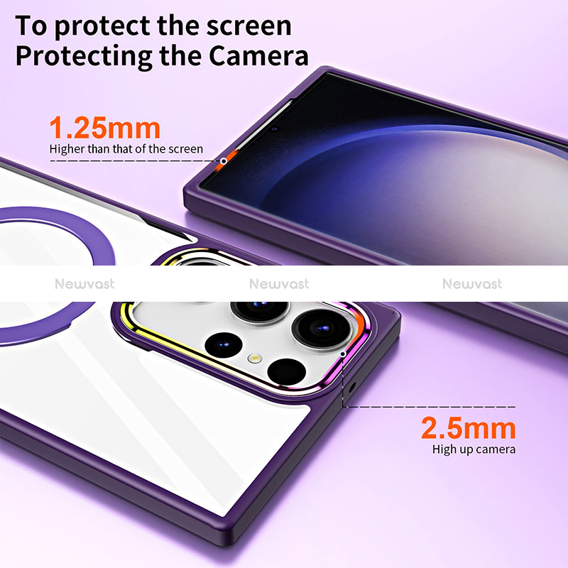 Ultra-thin Transparent TPU Soft Case Cover with Mag-Safe Magnetic SD1 for Samsung Galaxy S22 Ultra 5G