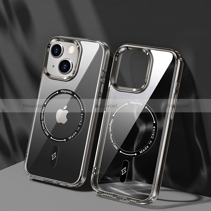 Ultra-thin Transparent TPU Soft Case Cover with Mag-Safe Magnetic TB1 for Apple iPhone 13
