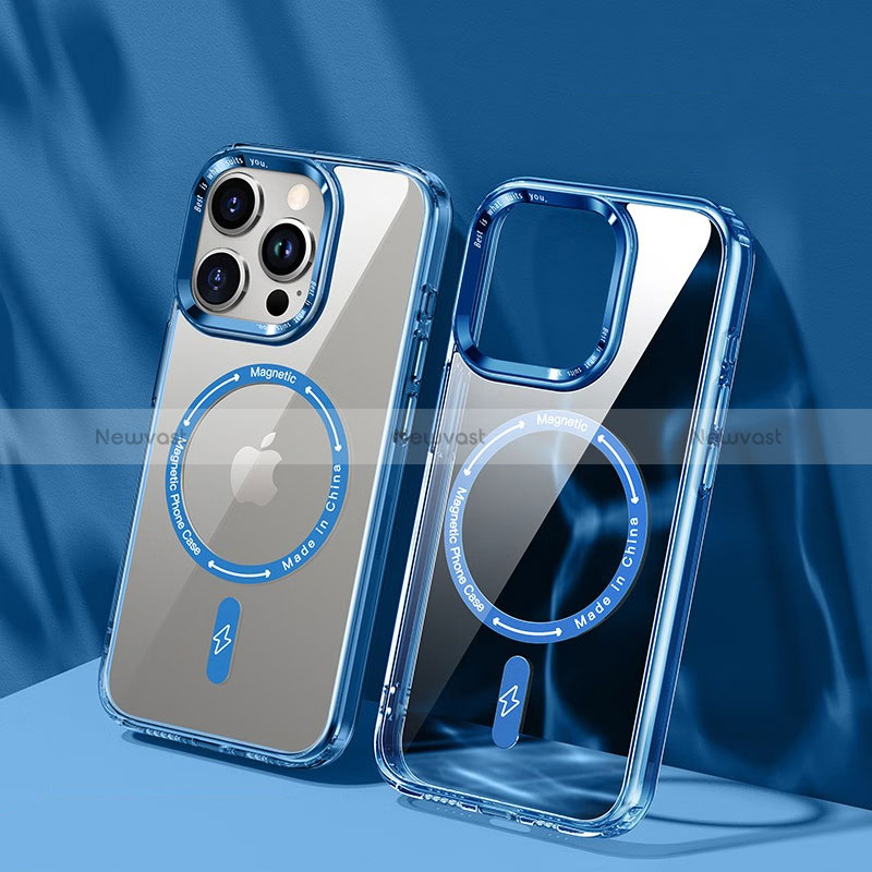 Ultra-thin Transparent TPU Soft Case Cover with Mag-Safe Magnetic TB1 for Apple iPhone 13 Pro