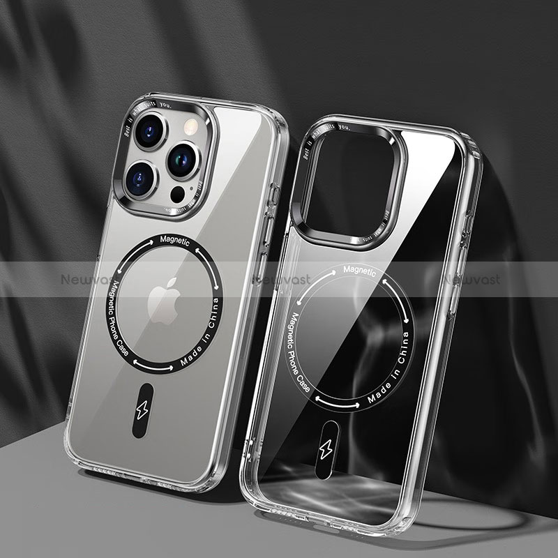 Ultra-thin Transparent TPU Soft Case Cover with Mag-Safe Magnetic TB1 for Apple iPhone 13 Pro Max