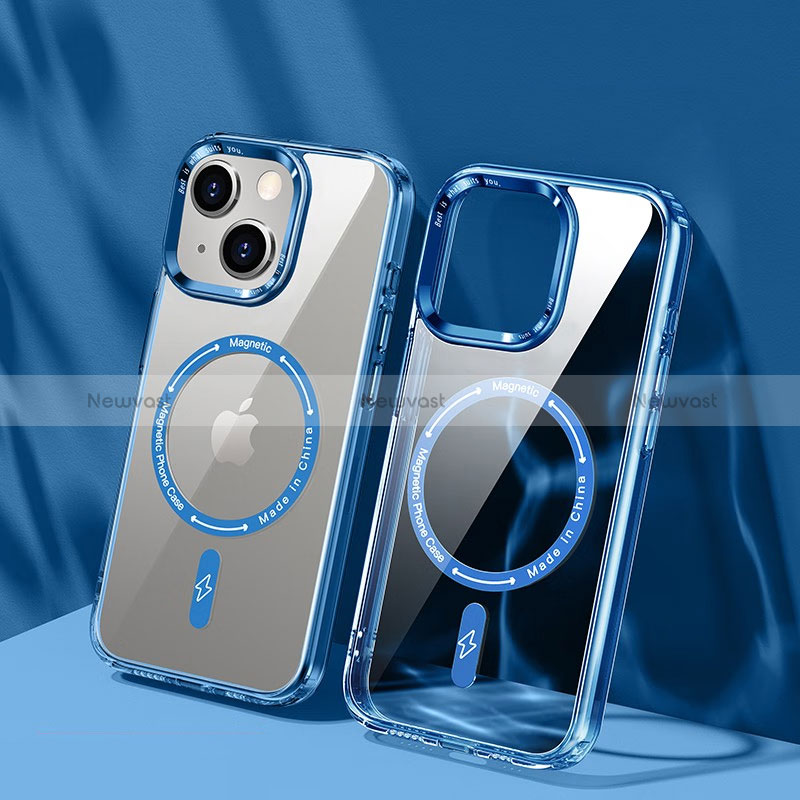 Ultra-thin Transparent TPU Soft Case Cover with Mag-Safe Magnetic TB1 for Apple iPhone 15 Plus