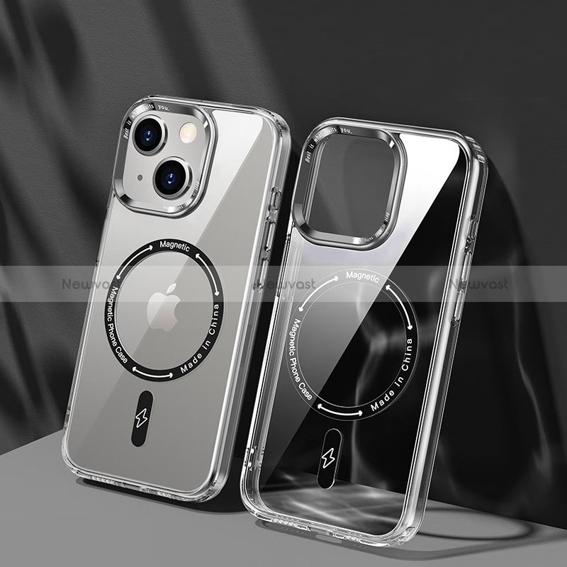Ultra-thin Transparent TPU Soft Case Cover with Mag-Safe Magnetic TB1 for Apple iPhone 15 Plus