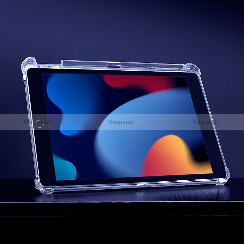 Ultra-thin Transparent TPU Soft Case Cover with Stand for Apple iPad 10.2 (2020) Clear