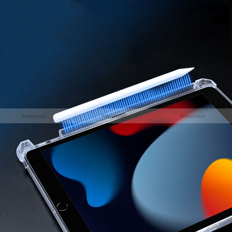 Ultra-thin Transparent TPU Soft Case Cover with Stand for Apple iPad 10.2 (2020) Clear
