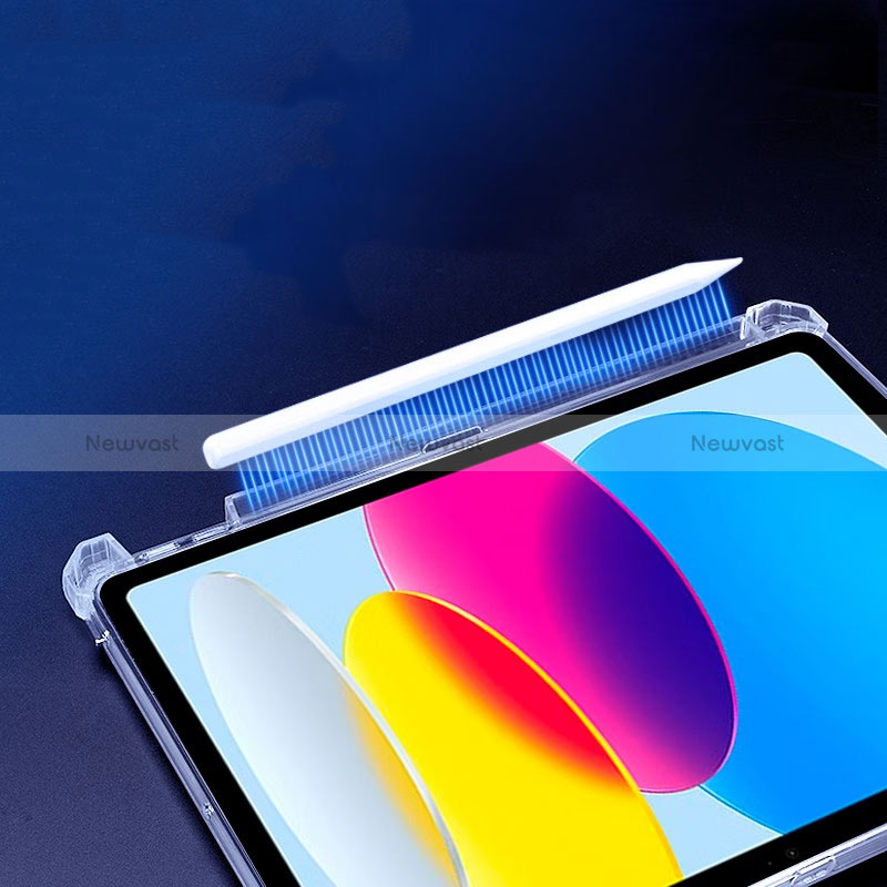 Ultra-thin Transparent TPU Soft Case Cover with Stand for Apple iPad 10.9 (2022) Clear