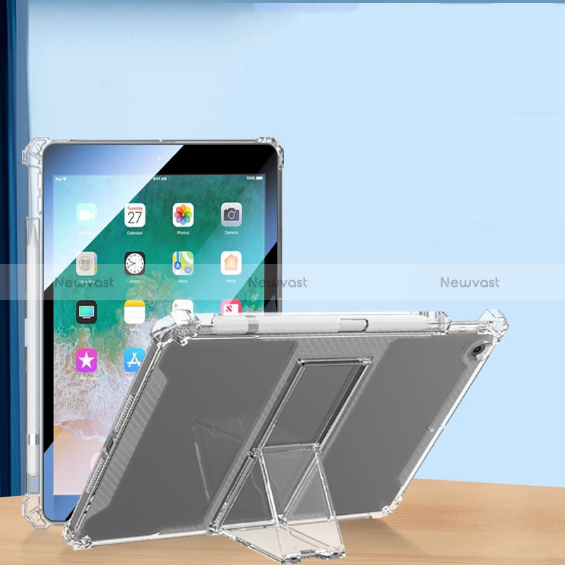 Ultra-thin Transparent TPU Soft Case Cover with Stand for Apple iPad Air Clear