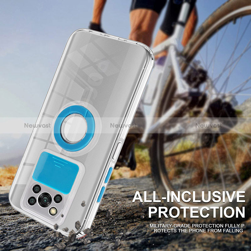 Ultra-thin Transparent TPU Soft Case Cover with Stand for Xiaomi Poco X3 Pro