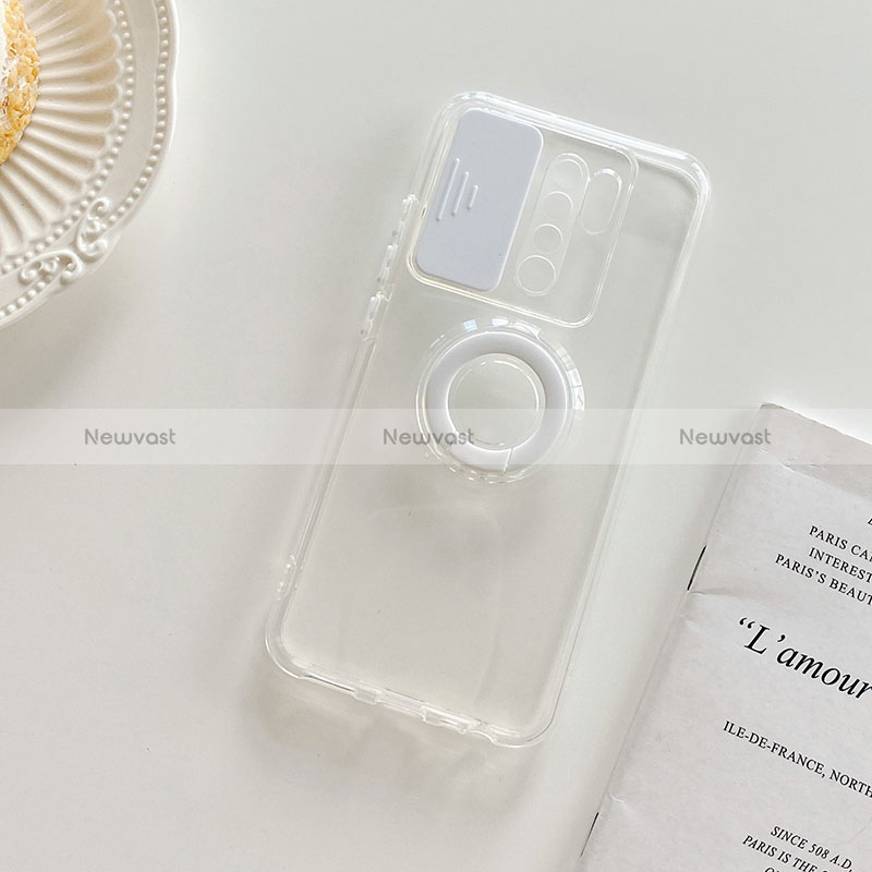 Ultra-thin Transparent TPU Soft Case Cover with Stand for Xiaomi Redmi 9