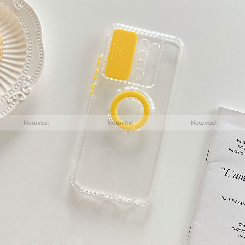 Ultra-thin Transparent TPU Soft Case Cover with Stand for Xiaomi Redmi 9