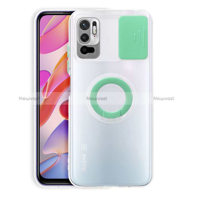Ultra-thin Transparent TPU Soft Case Cover with Stand for Xiaomi Redmi Note 11 SE 5G