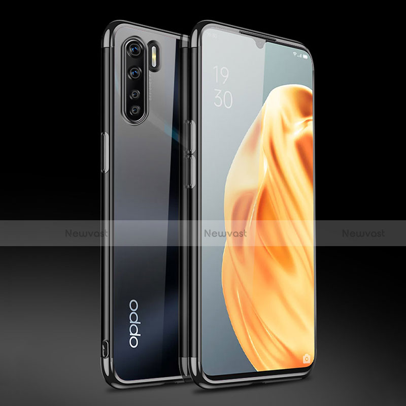 Ultra-thin Transparent TPU Soft Case Cover Z01 for Oppo A91 Black