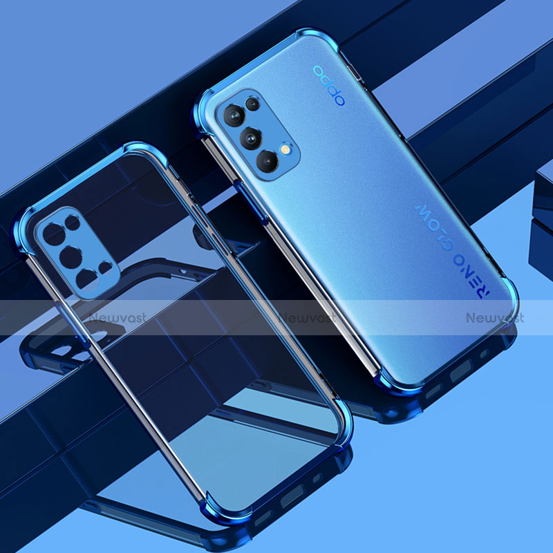 Ultra-thin Transparent TPU Soft Case Cover Z01 for Oppo Find X3 Lite 5G Blue