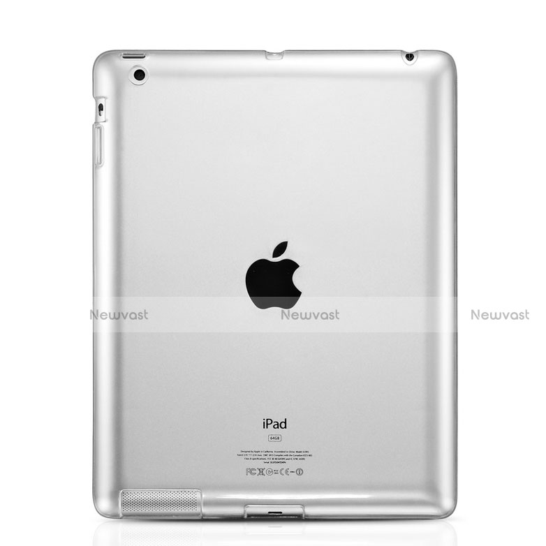 Ultra-thin Transparent TPU Soft Case for Apple iPad 3 Clear