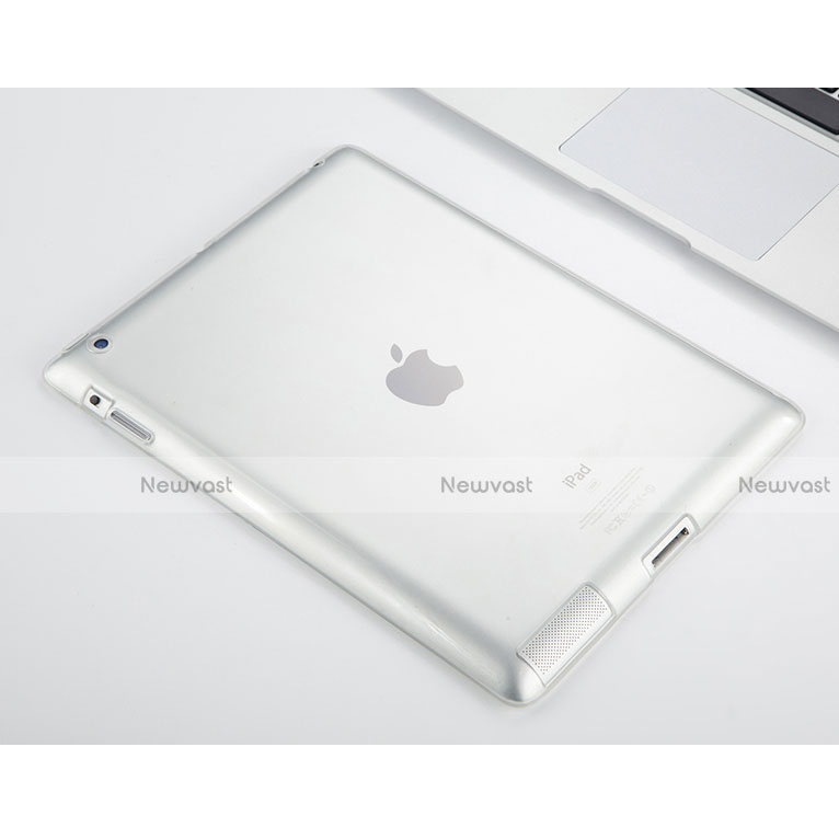 Ultra-thin Transparent TPU Soft Case for Apple iPad 3 Clear