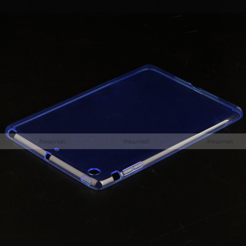 Ultra-thin Transparent TPU Soft Case for Apple iPad Mini 3 Sky Blue