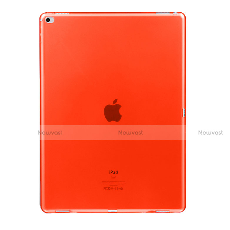 Ultra-thin Transparent TPU Soft Case for Apple iPad Pro 12.9 Red