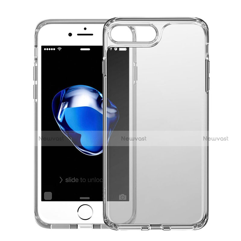 Ultra-thin Transparent TPU Soft Case for Apple iPhone 8 Plus Gray