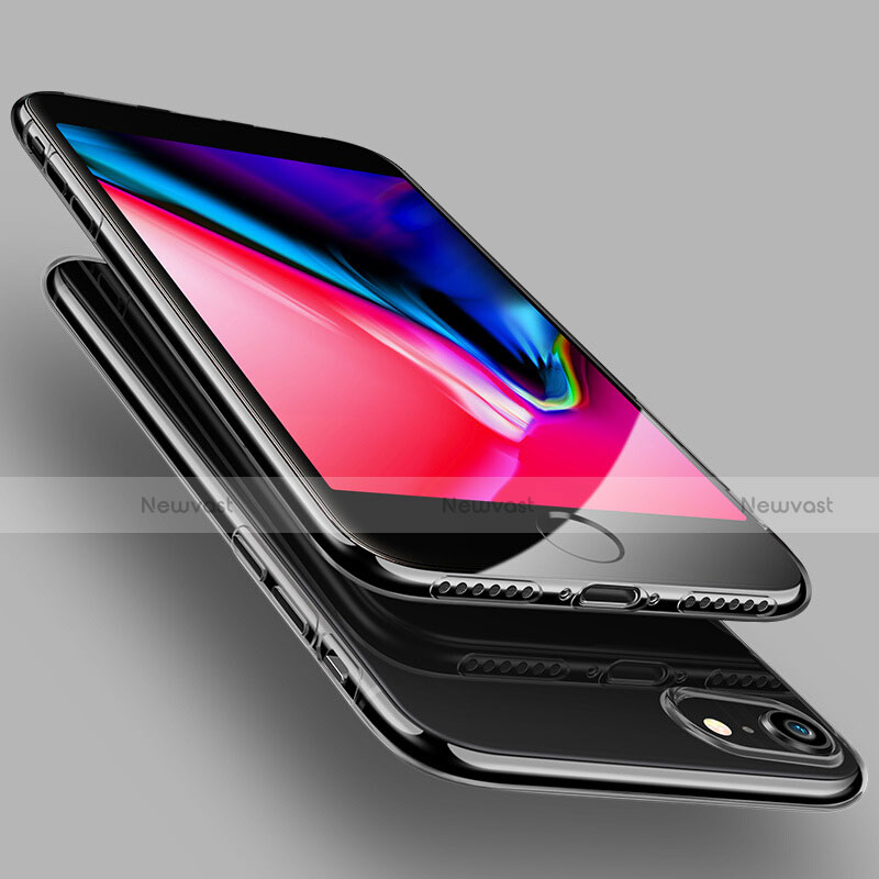 Ultra-thin Transparent TPU Soft Case for Apple iPhone SE (2020) Black