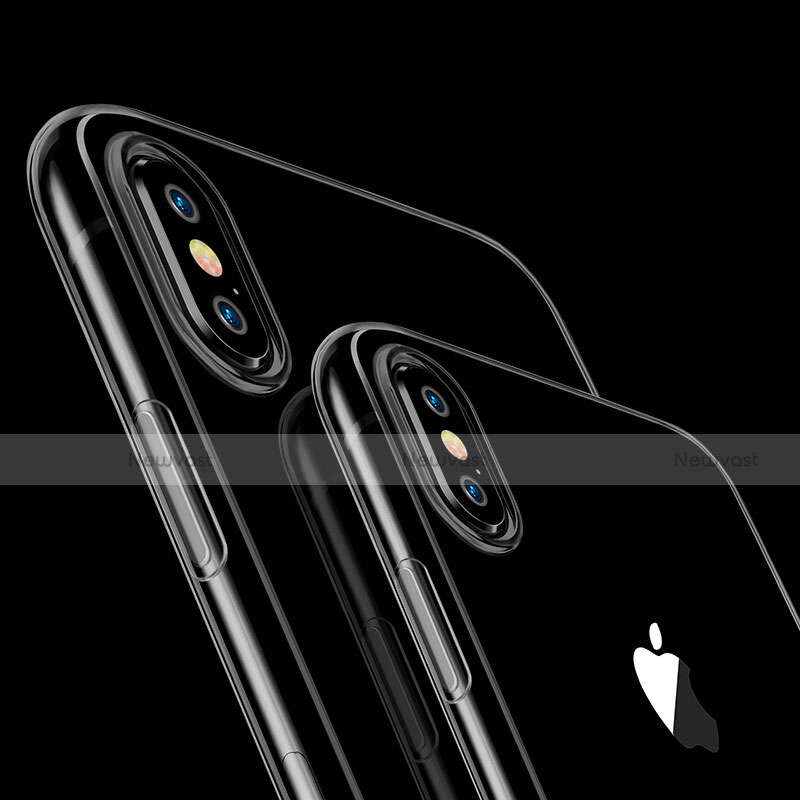 Ultra-thin Transparent TPU Soft Case for Apple iPhone X Gray