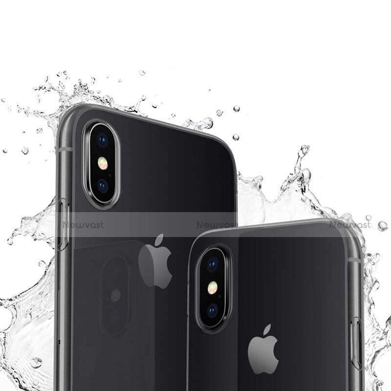 Ultra-thin Transparent TPU Soft Case for Apple iPhone X Gray