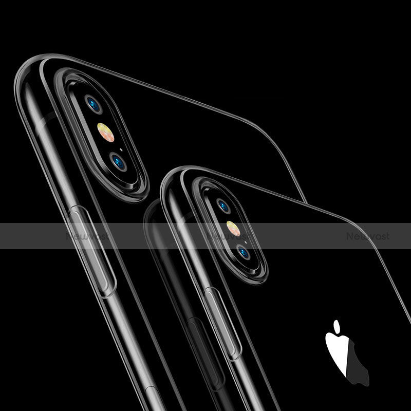 Ultra-thin Transparent TPU Soft Case for Apple iPhone Xs Max Gray