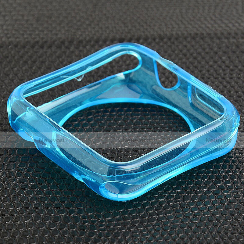 Ultra-thin Transparent TPU Soft Case for Apple iWatch 2 38mm Blue