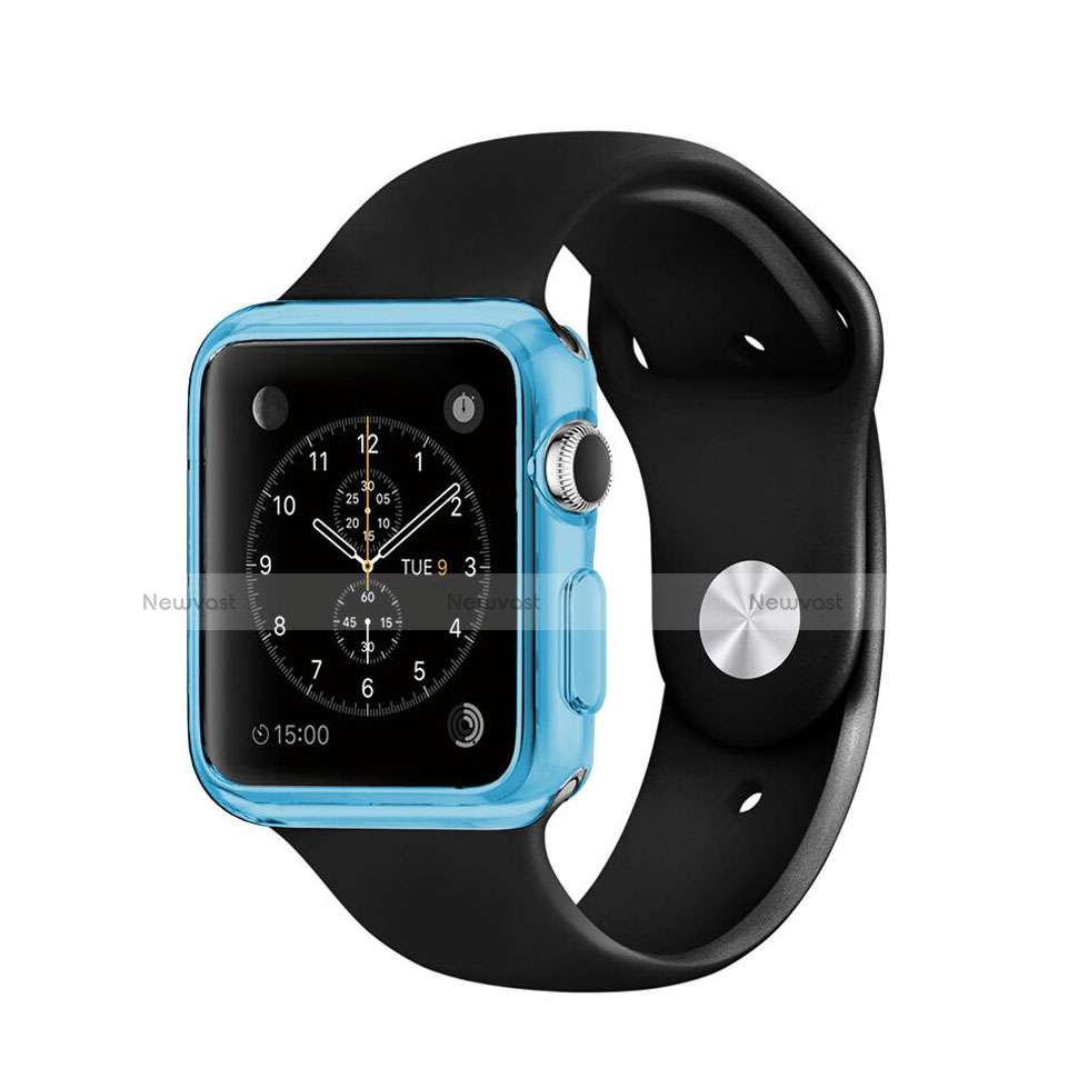 Ultra-thin Transparent TPU Soft Case for Apple iWatch 3 38mm Blue