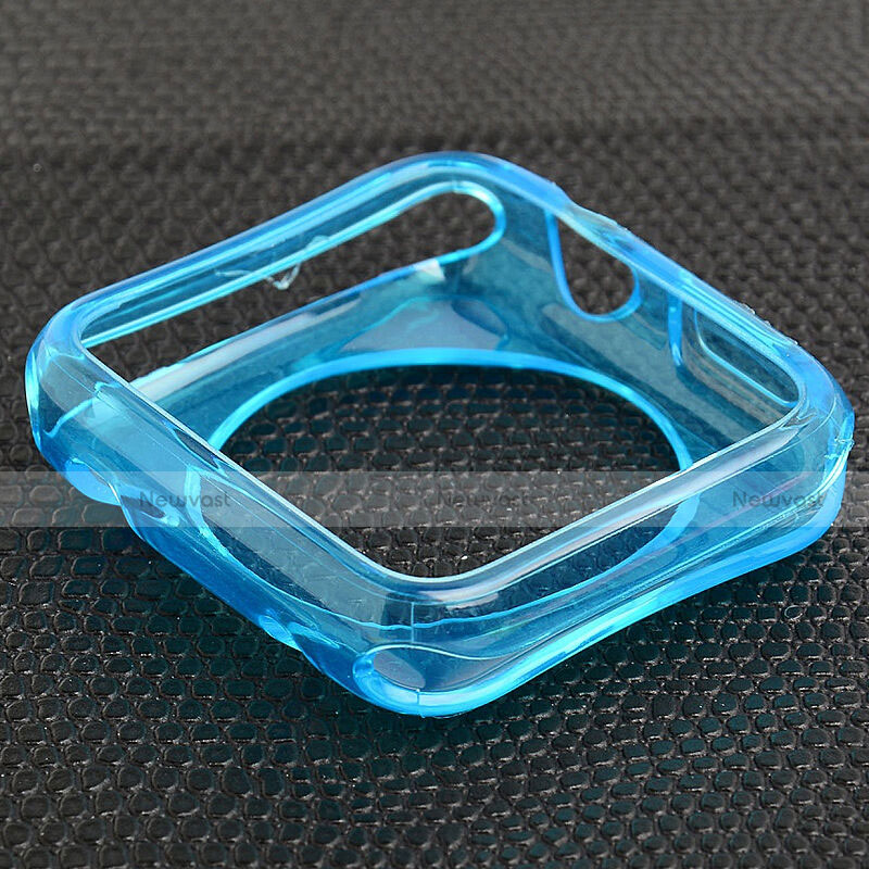 Ultra-thin Transparent TPU Soft Case for Apple iWatch 3 38mm Blue