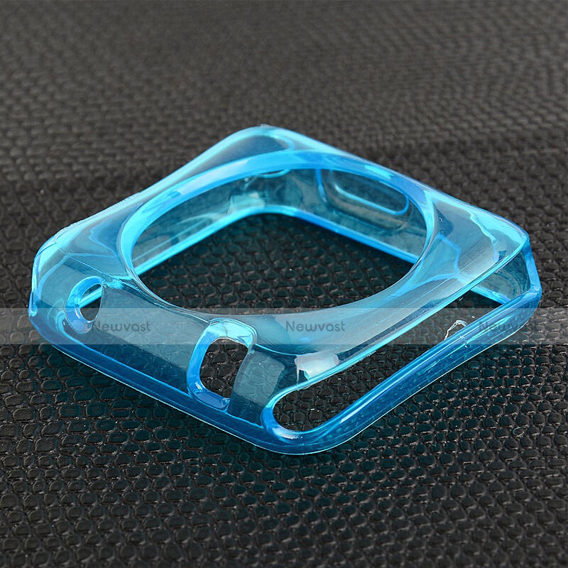 Ultra-thin Transparent TPU Soft Case for Apple iWatch 3 42mm Blue