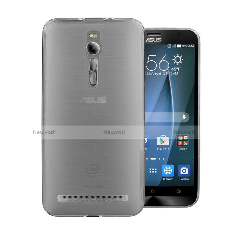 Ultra-thin Transparent TPU Soft Case for Asus Zenfone 2 ZE551ML ZE550ML Gray
