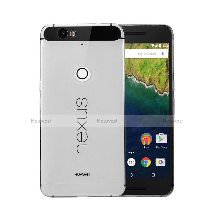 Ultra-thin Transparent TPU Soft Case for Google Nexus 6P Gray