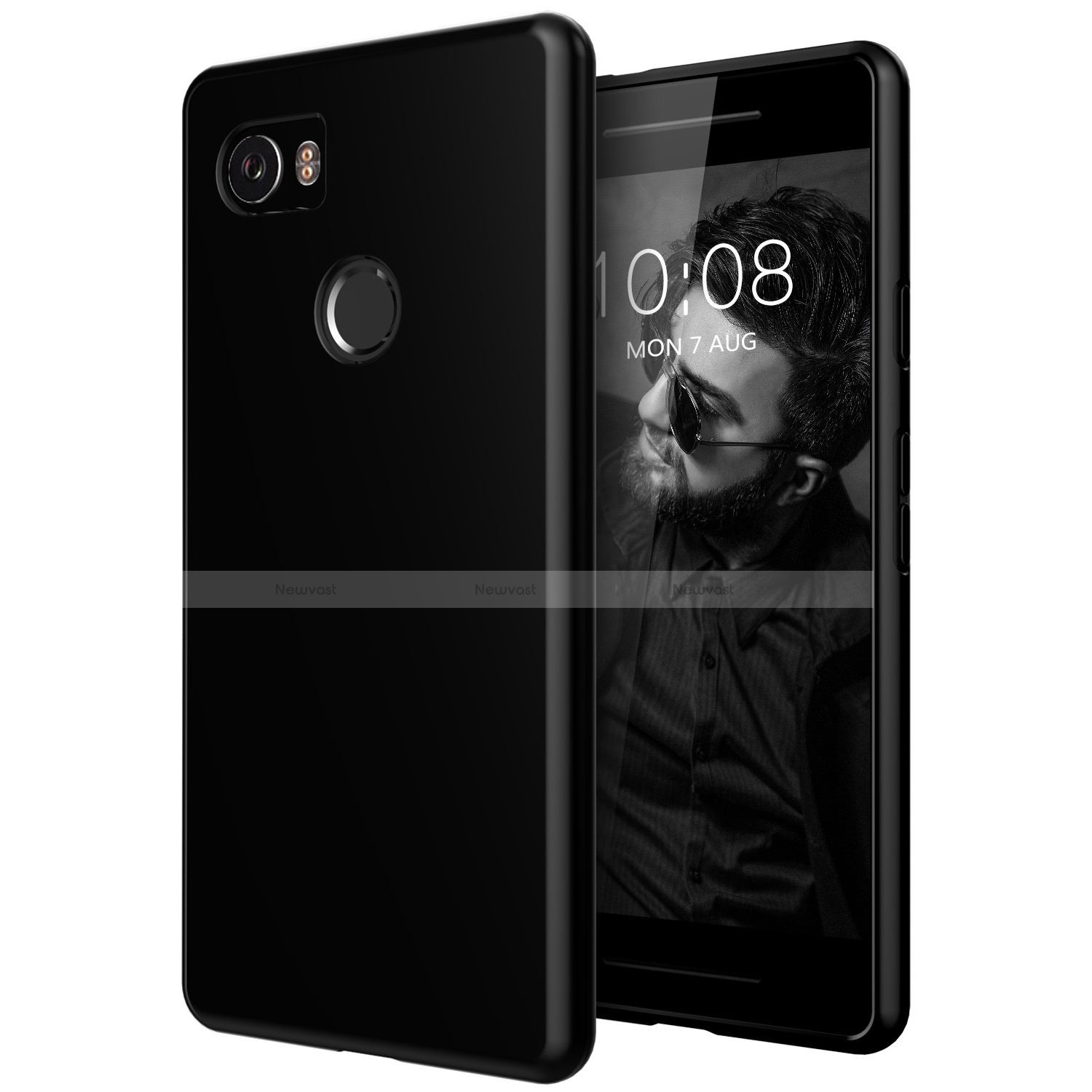 Ultra-thin Transparent TPU Soft Case for Google Pixel 2 XL Black