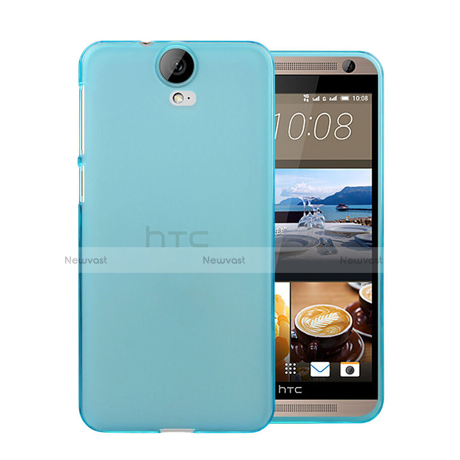 Ultra-thin Transparent TPU Soft Case for HTC One E9 Plus Blue