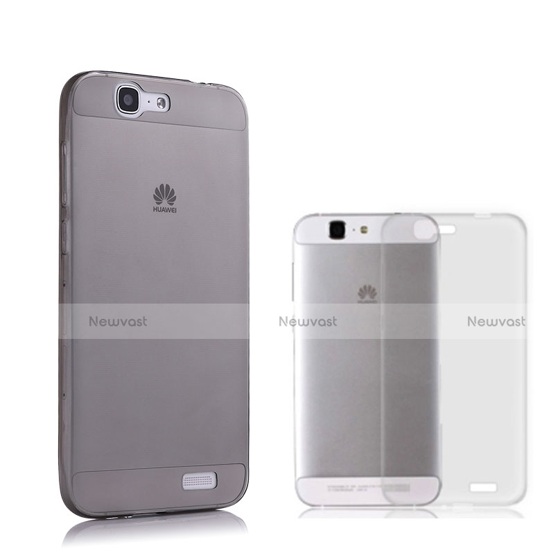 Ultra-thin Transparent TPU Soft Case for Huawei Ascend G7 Gray