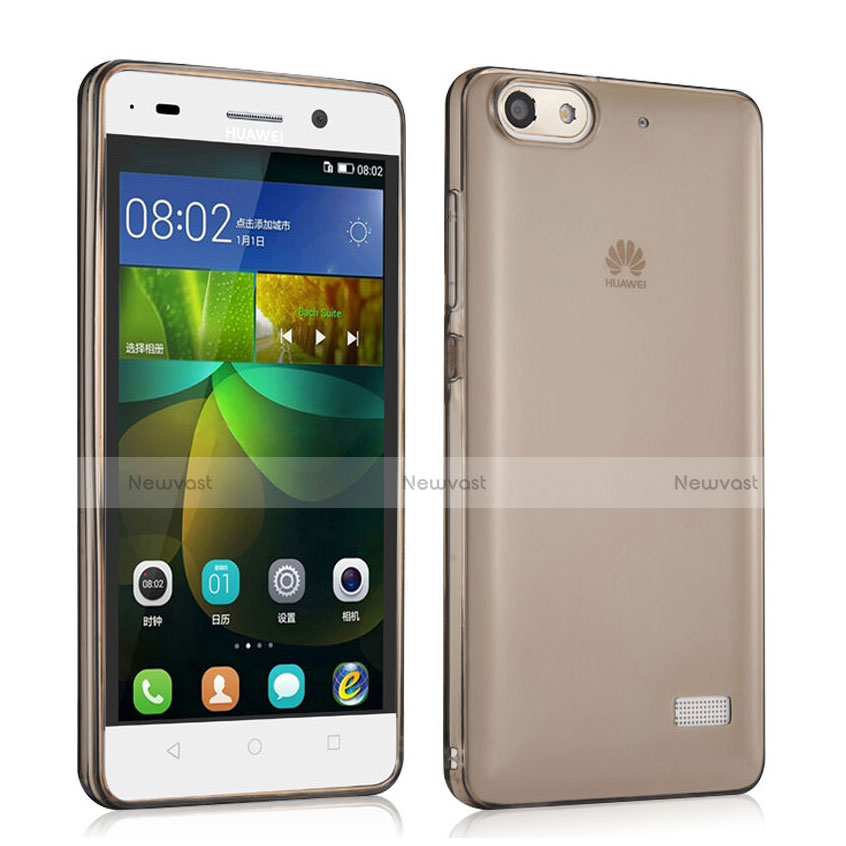 Ultra-thin Transparent TPU Soft Case for Huawei G Play Mini Gray