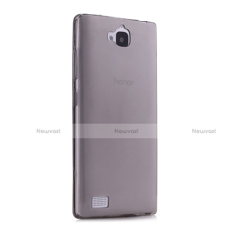 Ultra-thin Transparent TPU Soft Case for Huawei Honor 3C Gray