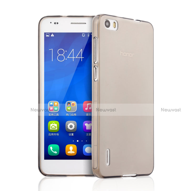 Ultra-thin Transparent TPU Soft Case for Huawei Honor 6 Gray