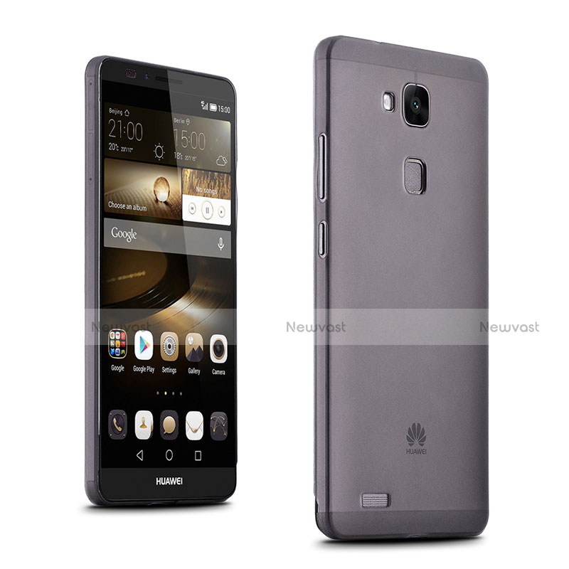 Ultra-thin Transparent TPU Soft Case for Huawei Mate 7 Gray
