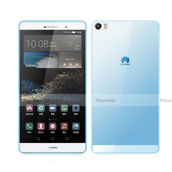 Ultra-thin Transparent TPU Soft Case for Huawei P8 Max Blue