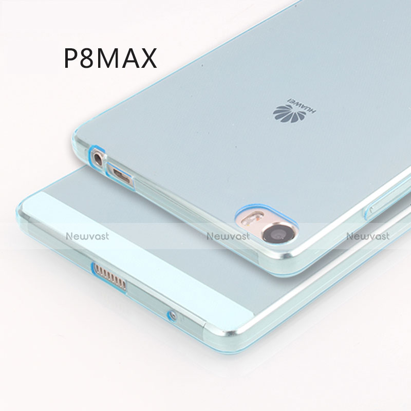 Ultra-thin Transparent TPU Soft Case for Huawei P8 Max Blue