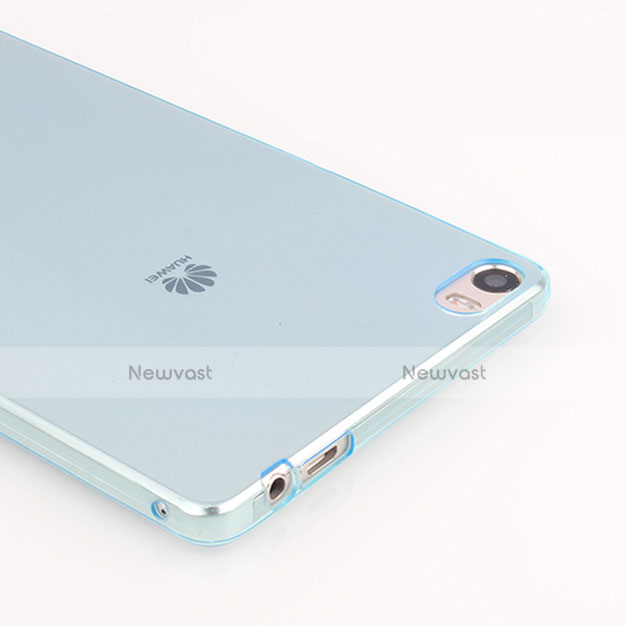 Ultra-thin Transparent TPU Soft Case for Huawei P8 Max Blue