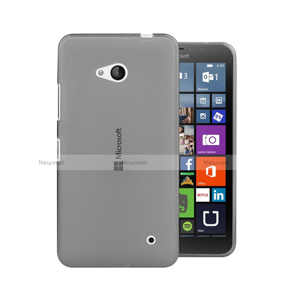 Ultra-thin Transparent TPU Soft Case for Microsoft Lumia 640 Gray